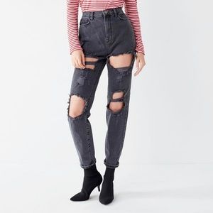 BDG Black Denim High Waisted Mom Jean